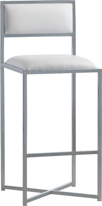 Modus Furniture - Amalfi X-Base Bar Stool in White Leather Set of 2 - 1AA468X_2 view 1