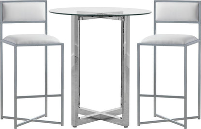 Modus Furniture - Amalfi X-Base Bar Stool in White Leather Set of 2 - 1AA468X_2 view 5