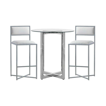 Modus Furniture - Amalfi X-Base Bar Stool in White (Set of 2) - 1AA468X veiw 4