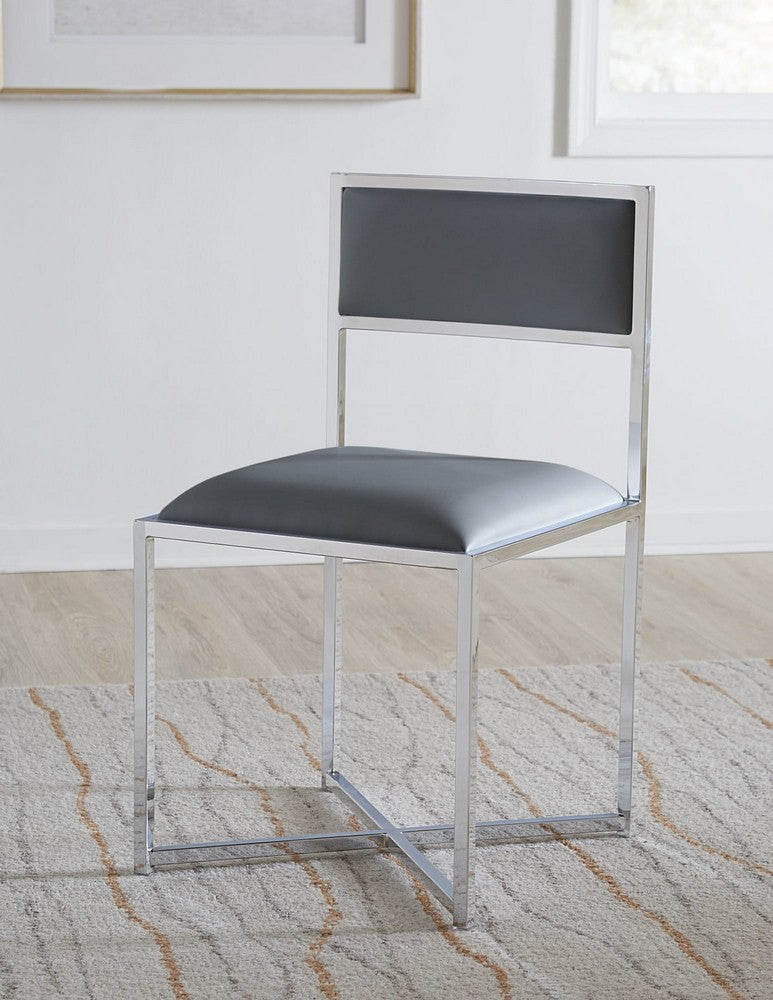 Modus Furniture - Amalfi X-Base Chair in Cobalt Leather - 1AE866X_1 view 3