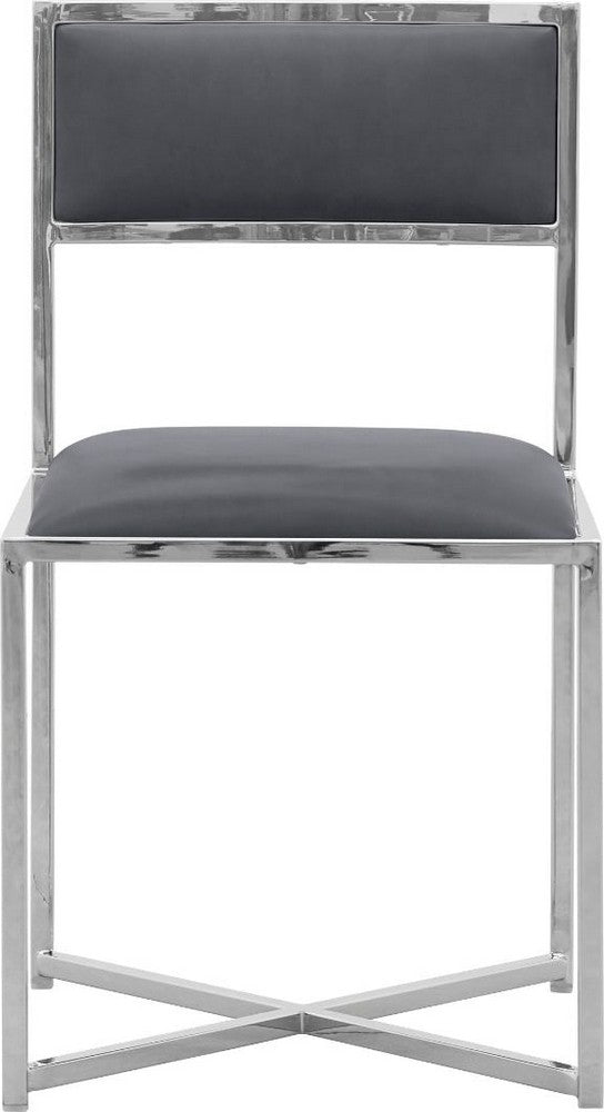 Modus Furniture - Amalfi X-Base Chair in Cobalt Leather Set of 2 - 1AE866X_2 view 2
