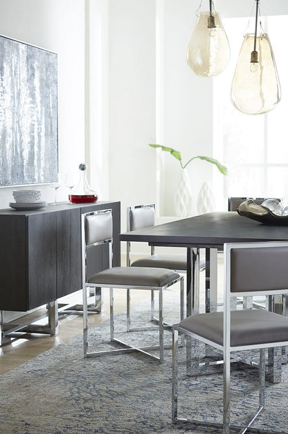Modus Furniture - Amalfi X-Base Chair in Cobalt Leather Set of 2 - 1AE866X_2 view 5