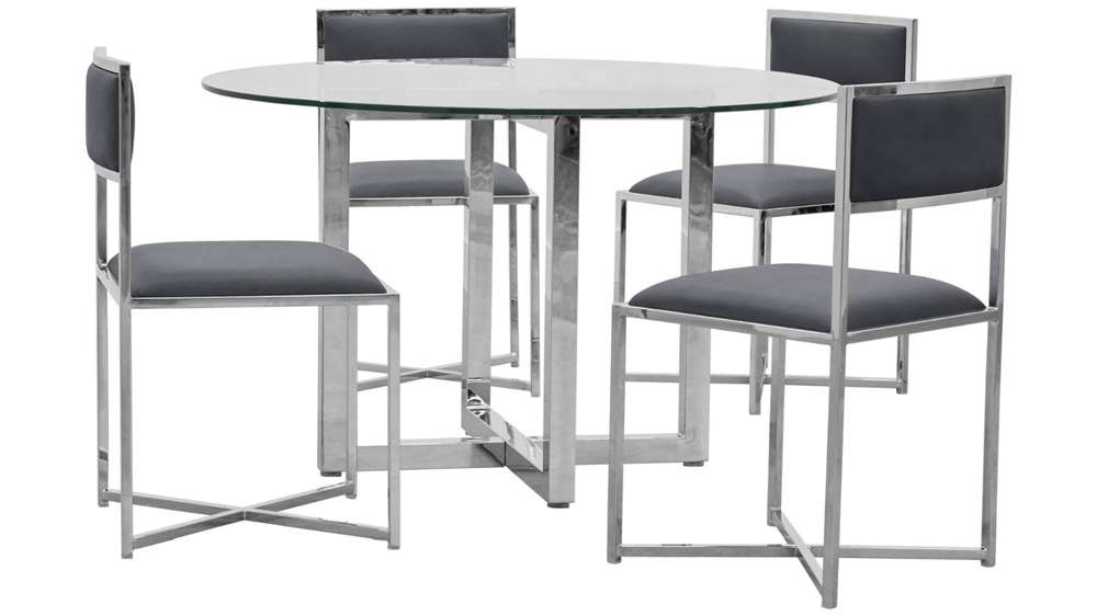 Modus Furniture - Amalfi X-Base Chair in Cobalt (Set of 2) - 1AE866X veiw 4