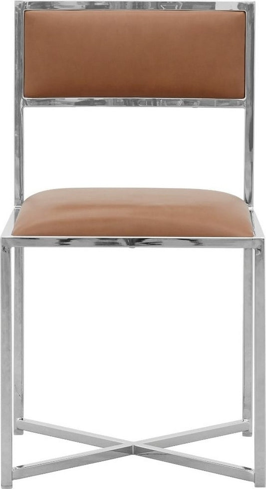 Modus Furniture - Amalfi X-Base Chair in Cognac Leather - 1A8366X_1 view 2