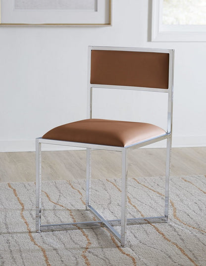 Modus Furniture - Amalfi X-Base Chair in Cognac Leather - 1A8366X_1 view 3