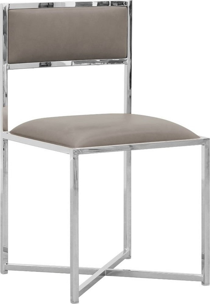 Modus Furniture - Amalfi X-Base Chair in Taupe Leather Set of 2 - 1AE266X_2 view 1