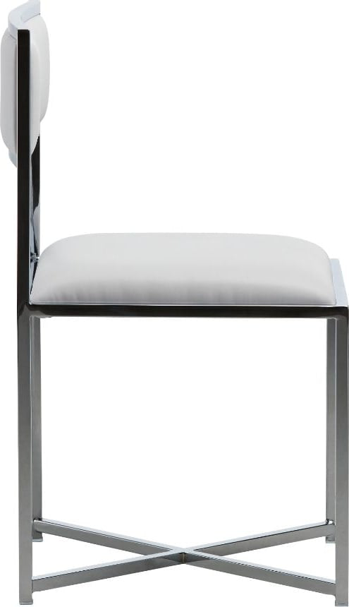 Modus Furniture - Amalfi X-Base Chair in White Leather - 1AA466X_1 view 2