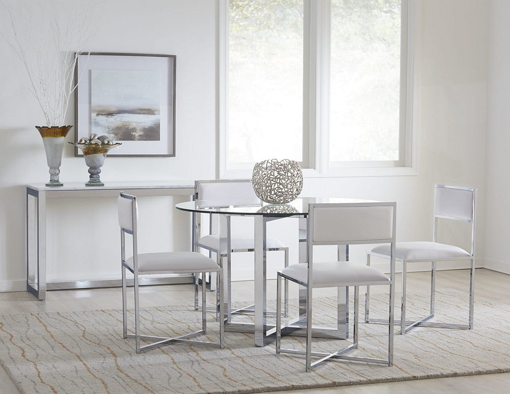 Modus Furniture - Amalfi X-Base Chair in White Leather - 1AA466X_1 view 5