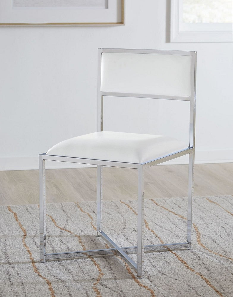 Modus Furniture - Amalfi X-Base Chair in White Leather Set of 2 - 1AA466X_2 view 4