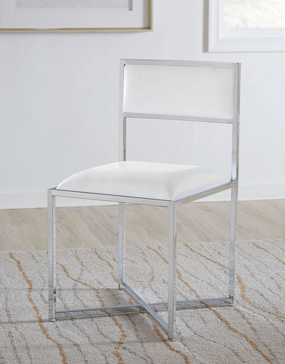 Modus Furniture - Amalfi X-Base Chair in White Leather Set of 2 - 1AA466X_2 view 4