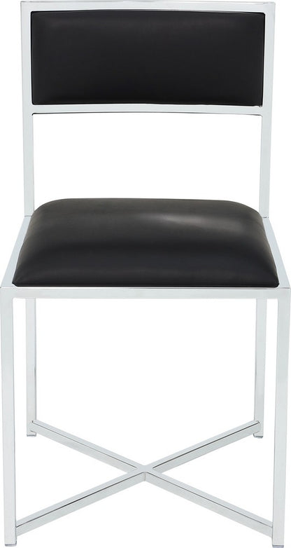 Modus Furniture - Amalfi X Base Chair -Soot/Chrm Set of 2 - 1AZV66X_2 view 2