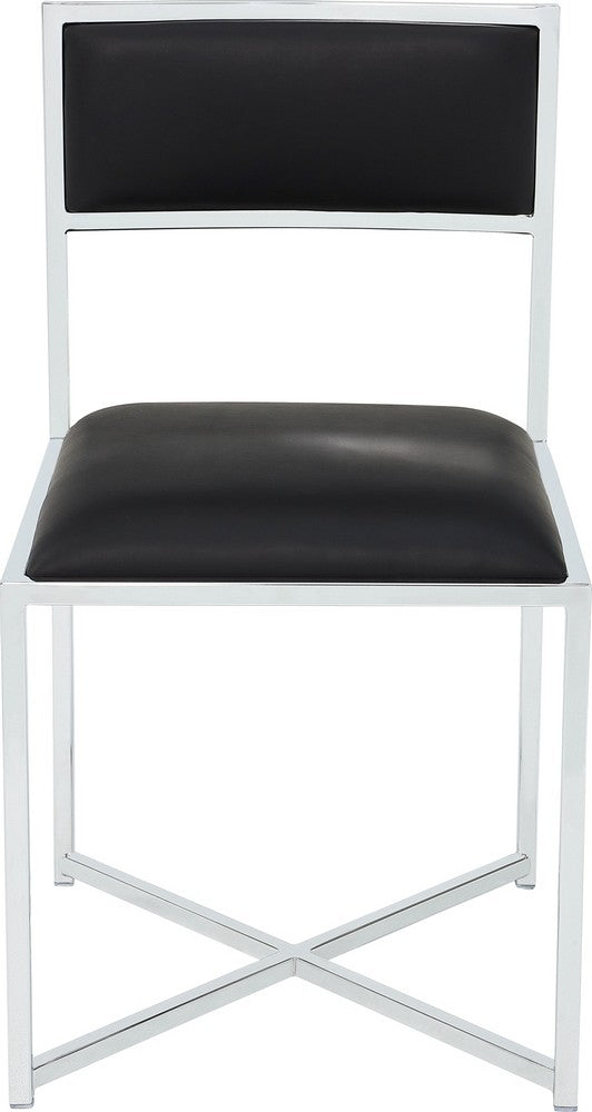 Modus Furniture - Amalfi X Base Chair -Soot/Chrm Set of 2 - 1AZV66X_2 view 2