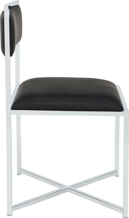 Modus Furniture - Amalfi X Base Chair -Soot/Chrm Set of 2 - 1AZV66X_2 view 3