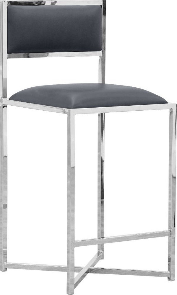 Modus Furniture - Amalfi X-Base Counter Stool in Cobalt Leather - 1AE870X_1 view 1