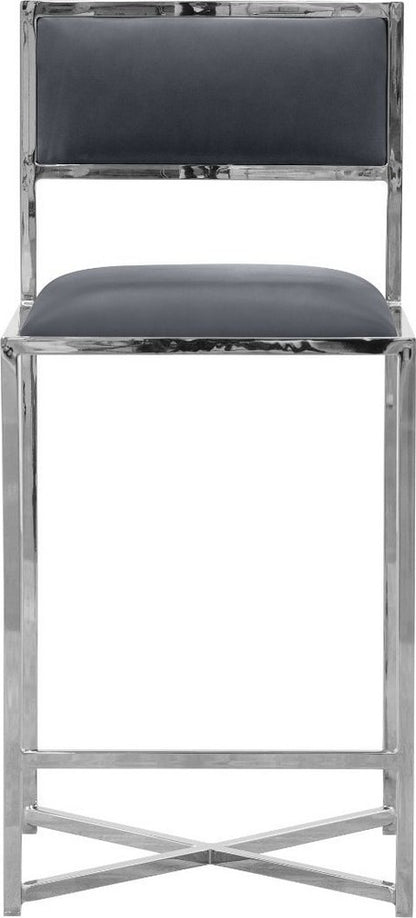 Modus Furniture - Amalfi X-Base Counter Stool in Cobalt Leather - 1AE870X_1 view 2