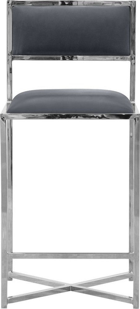 Modus Furniture - Amalfi X-Base Counter Stool in Cobalt Leather Set of 2 - 1AE870X_2 view 2