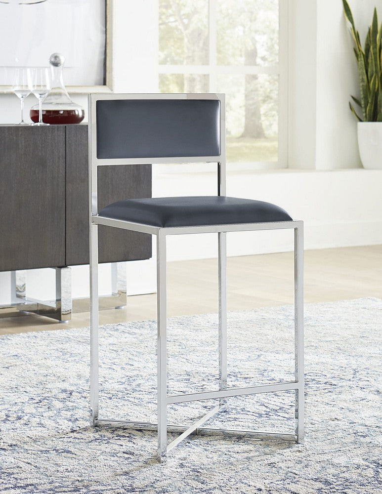 Modus Furniture - Amalfi X-Base Counter Stool in Cobalt Leather Set of 2 - 1AE870X_2 view 5