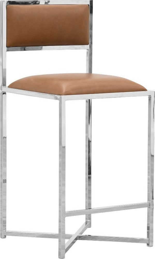 Modus Furniture - Amalfi X-Base Counter Stool in Cognac Leather - 1A8370X_1 view 1