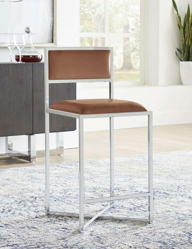 Modus Furniture - Amalfi X-Base Counter Stool in Cognac (Set of 2) - 1A8370X veiw 1