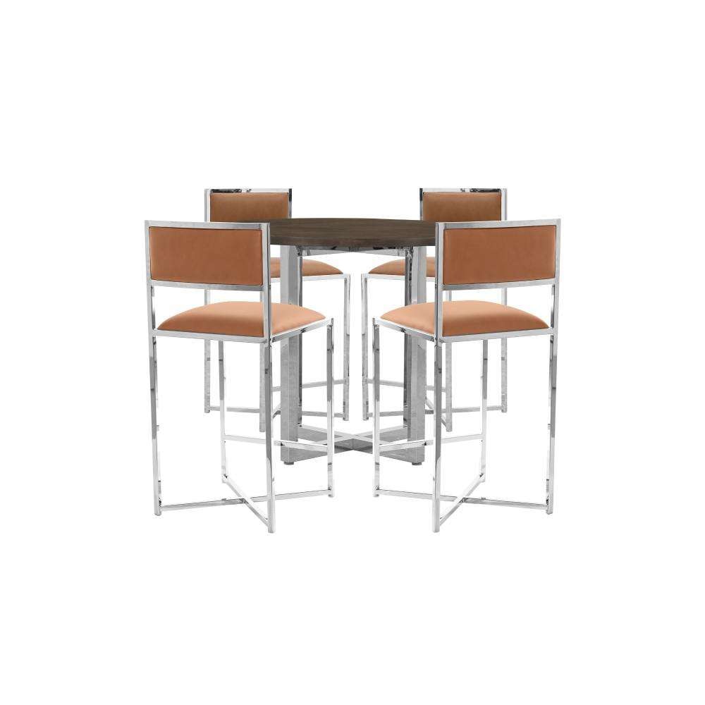 Modus Furniture - Amalfi X-Base Counter Stool in Cognac (Set of 2) - 1A8370X veiw 4