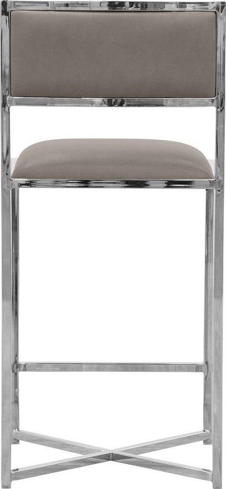 Modus Furniture - Amalfi X-Base Counter Stool in Taupe Leather - 1AE270X_1 view 3