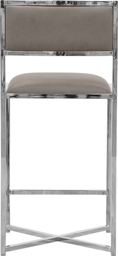 Modus Furniture - Amalfi X-Base Counter Stool in Taupe Leather Set of 2 - 1AE270X_2 view 3