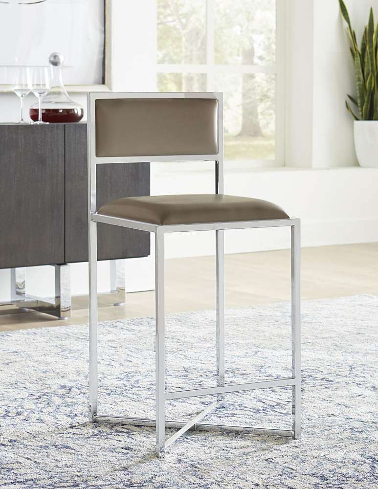 Modus Furniture - Amalfi X-Base Counter Stool in Taupe (Set of 2) - 1AE270X veiw 1