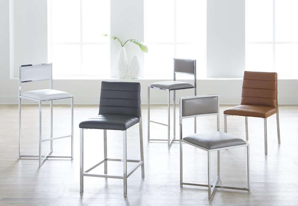 Modus Furniture - Amalfi X-Base Counter Stool in Taupe (Set of 2) - 1AE270X veiw 2