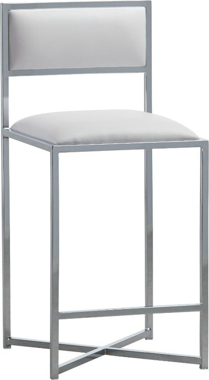 Modus Furniture - Amalfi X-Base Counter Stool in White Leather - 1AA470X_1 view 1