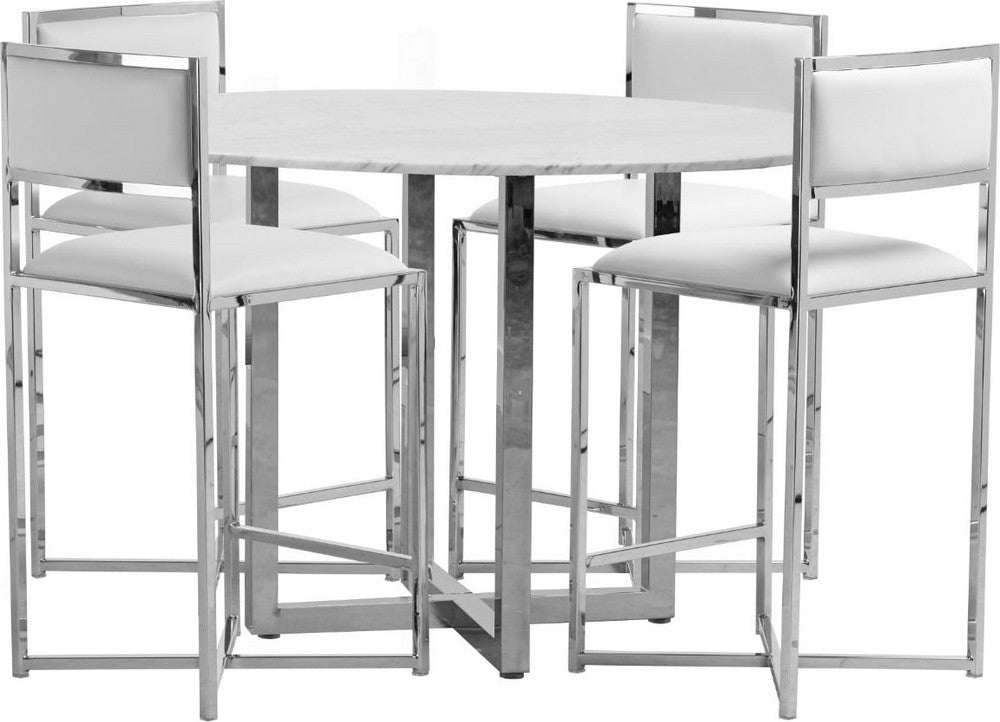 Modus Furniture - Amalfi X-Base Counter Stool in White Leather - 1AA470X_1 view 5