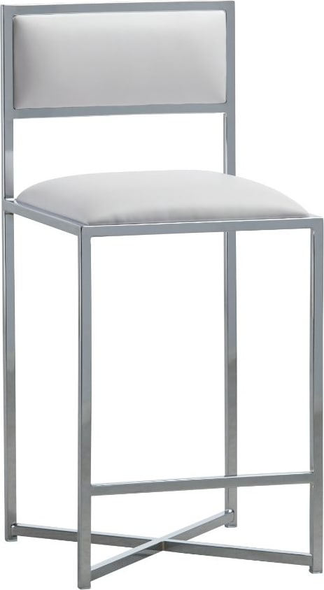 Modus Furniture - Amalfi X-Base Counter Stool in White Leather Set of 2 - 1AA470X_2 view 1