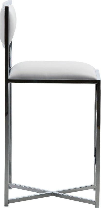 Modus Furniture - Amalfi X-Base Counter Stool in White Leather Set of 2 - 1AA470X_2 view 3