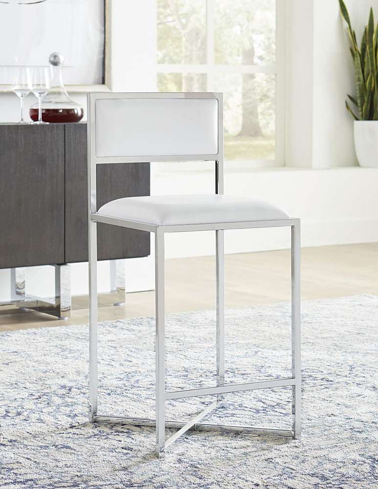 Modus Furniture - Amalfi X-Base Counter Stool in White (Set of 2) - 1AA470X view 1