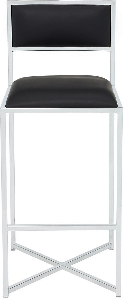 Modus Furniture - Amalfi X Bse Br Stl - Soot/Chrm - 1AZV68X_1 view 2