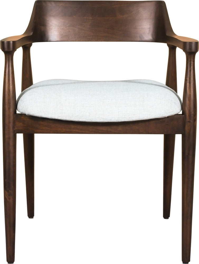 Modus Furniture - Amaroo Solid Mango Linen Upholstered Dining Arm Chair in Honey Date - ULYF63 view 2