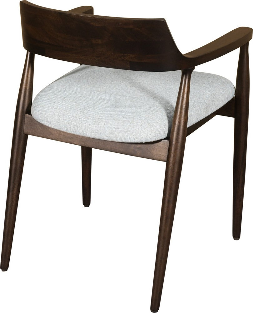 Modus Furniture - Amaroo Solid Mango Linen Upholstered Dining Arm Chair in Honey Date - ULYF63 view 4