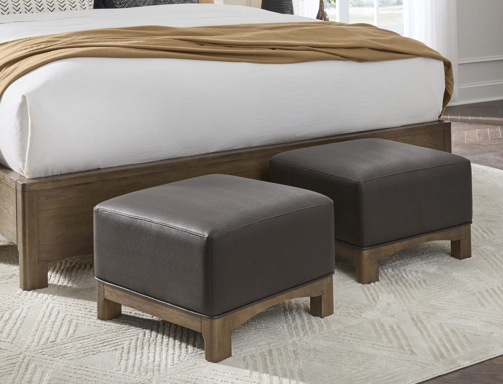 Modus Furniture - Arden Uph Ottoman - D Ch/T Bwn - YK2R88 view 6