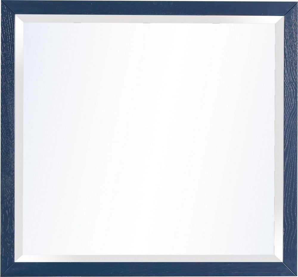 Modus Furniture - Argento Beveled Glass Wall or Dresser Mirror in Navy Blue - 9DKB83 view 2
