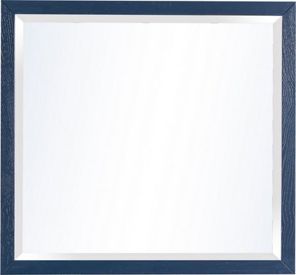Modus Furniture - Argento Beveled Glass Wall or Dresser Mirror in Navy Blue - 9DKB83 view 2