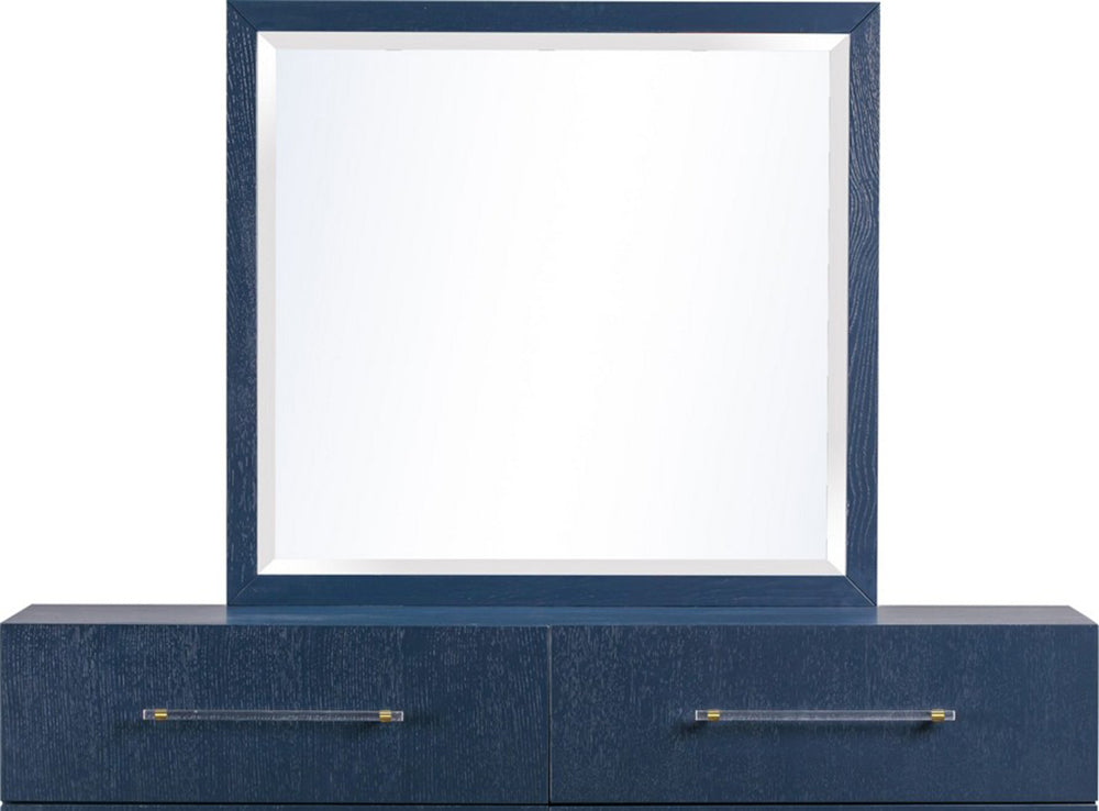 Modus Furniture - Argento Beveled Glass Wall or Dresser Mirror in Navy Blue - 9DKB83 view 3