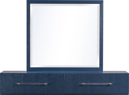 Modus Furniture - Argento Beveled Glass Wall or Dresser Mirror in Navy Blue - 9DKB83 view 3