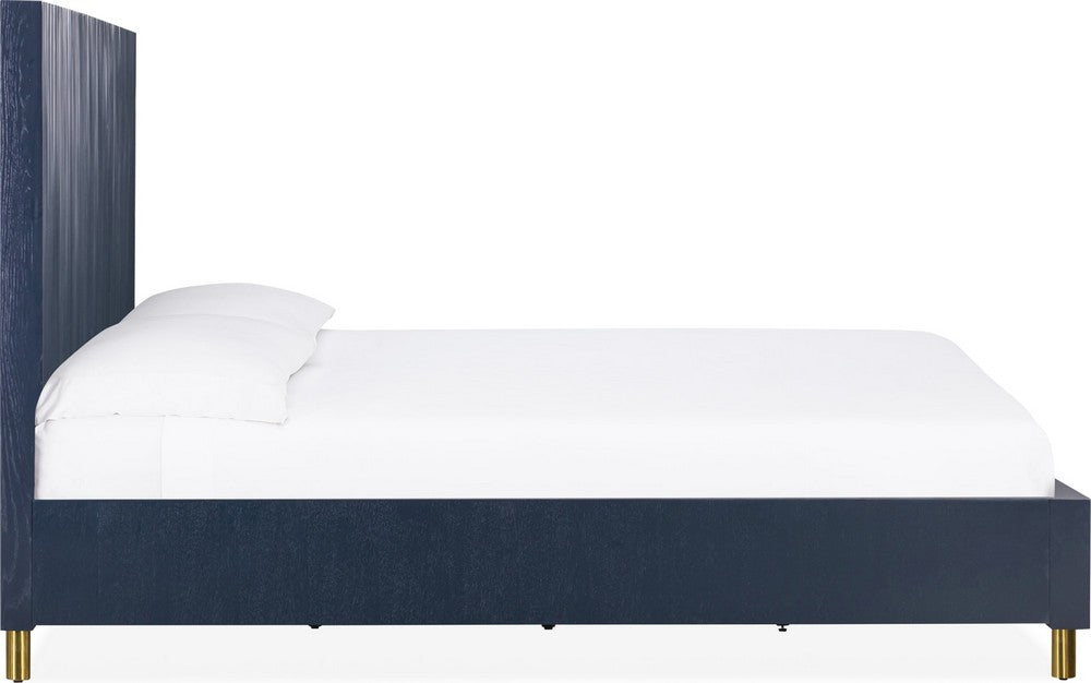 Modus Furniture - Argento Cal King Bed in Navy Blue and Burnished Brass - 9DKBH6 view 3