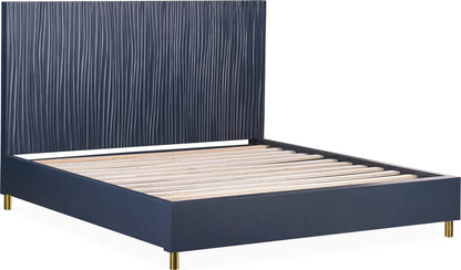 Modus Furniture - Argento Cal King Bed in Navy Blue and Burnished Brass - 9DKBH6 view 4