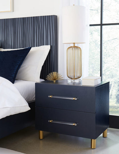 Modus Furniture - Argento Cal King Bed in Navy Blue and Burnished Brass - 9DKBH6 view 8