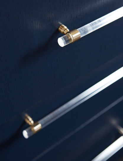 Modus Furniture - Argento Five Drawer Chest in Navy Blue and Burnished Brass (2024) - 9DKB84A view 2