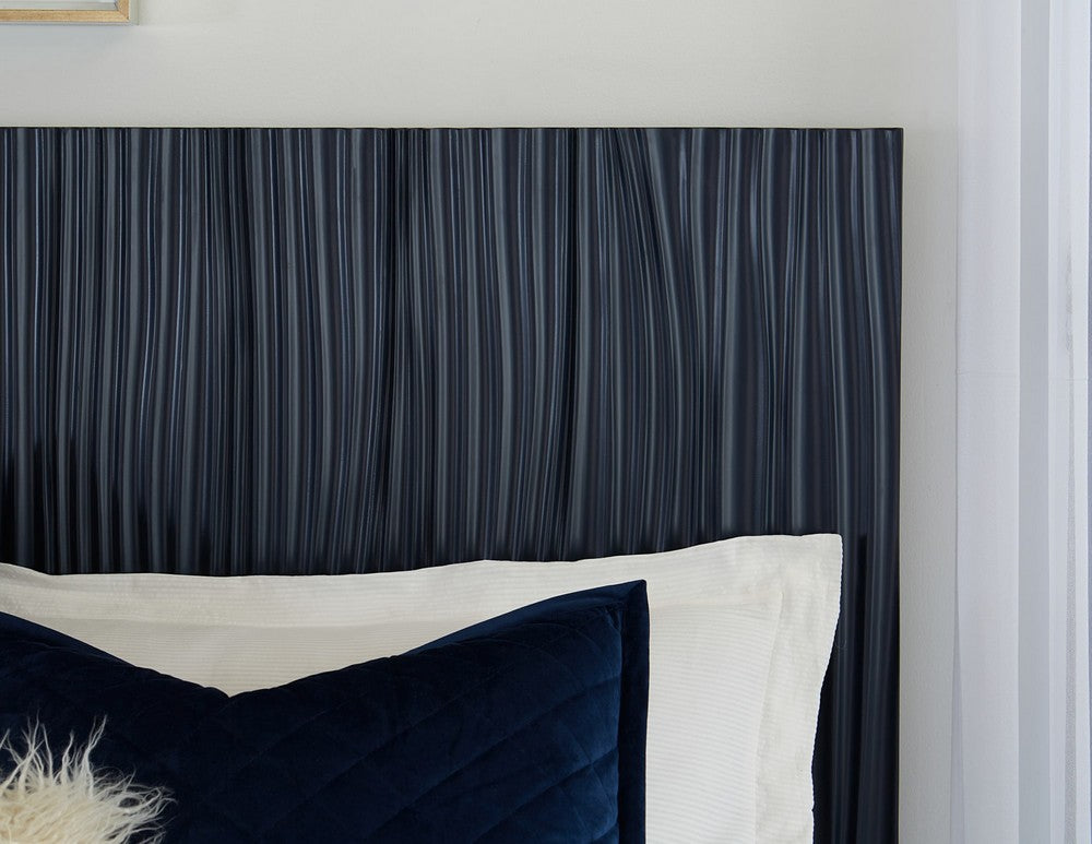 Modus Furniture - Argento Full Bed in Navy Blue and Burnished Brass - 9DKBH4 view 7