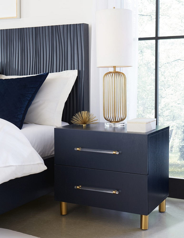 Modus Furniture - Argento Full Bed in Navy Blue and Burnished Brass - 9DKBH4 view 8