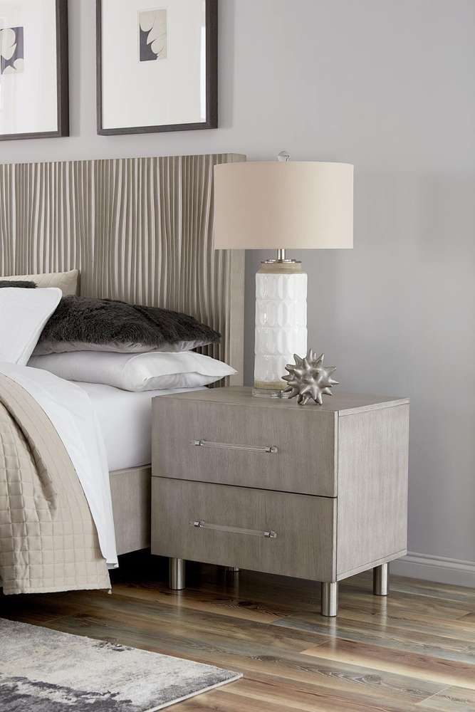 Modus Furniture - Argento Nightstand in Misty Grey - 9DM881 veiw 1