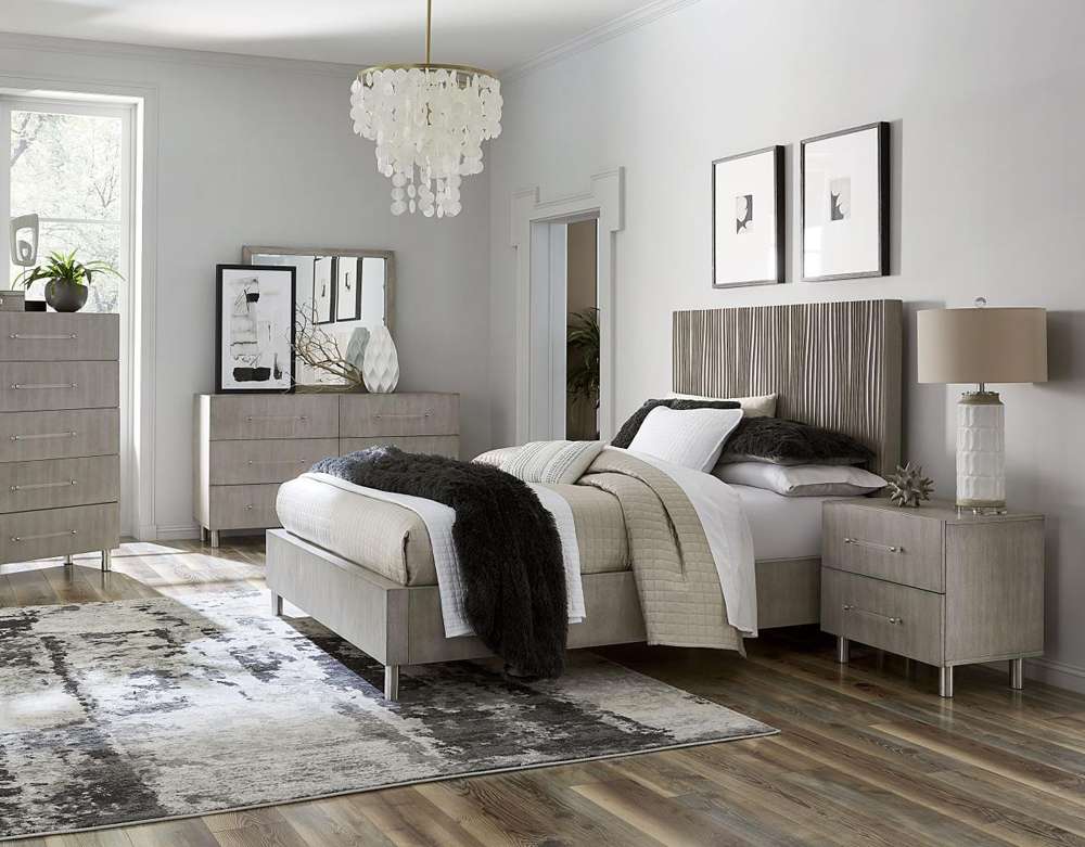 Modus Furniture - Argento Nightstand in Misty Grey - 9DM881 veiw 2