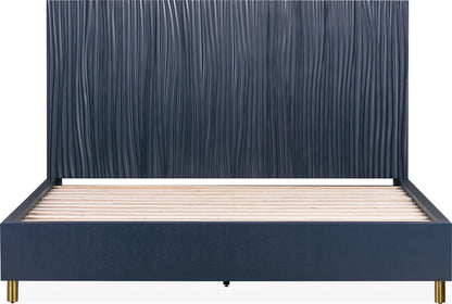 Modus Furniture - Argento Queen Bed in Navy Blue and Burnished Brass - 9DKBH5 view 5